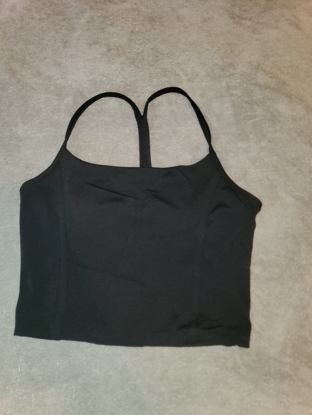 Women's Black Cropped Tank Top